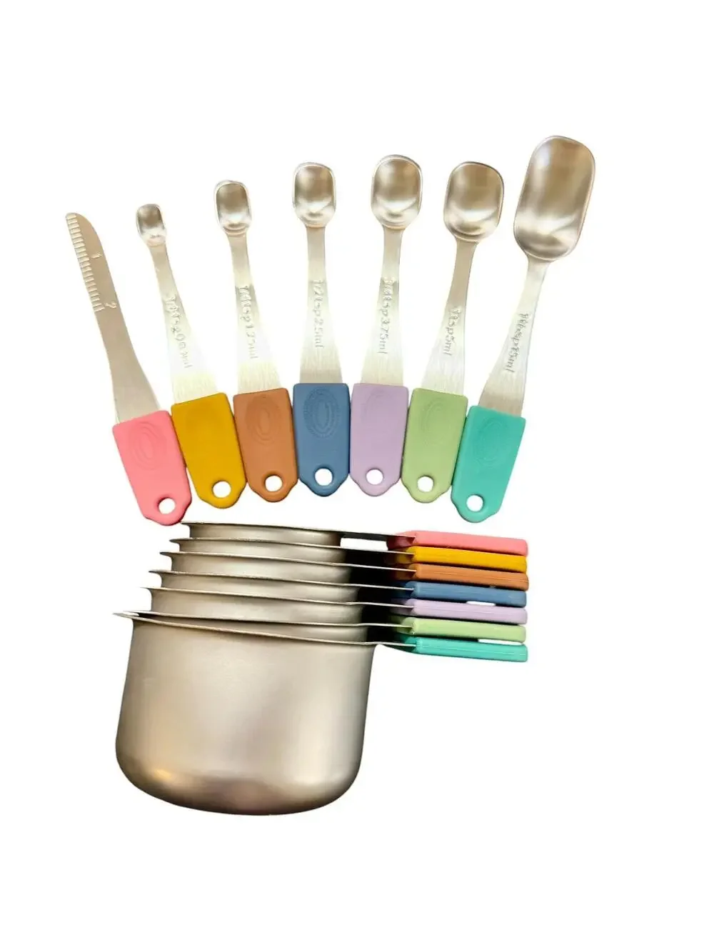 Magnetic Measuring Cups &‎ Spoons Set 14, Heavy Duty Stainless Steel Measuring🌈